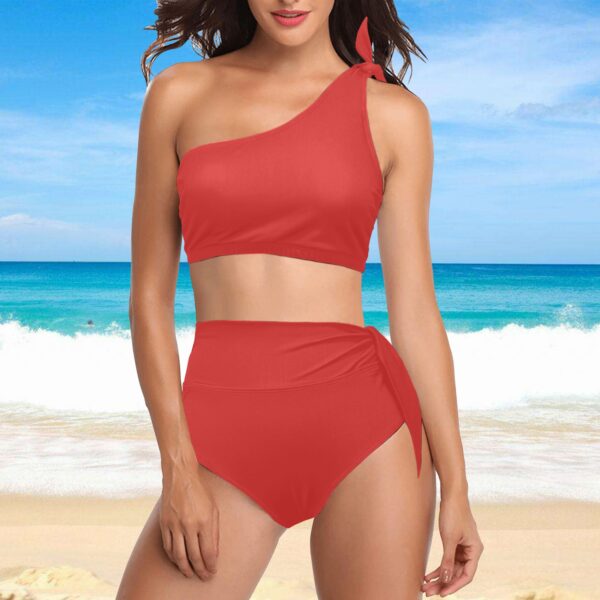 One Shoulder Set Red Bikini Sexy Dresses For Women in Dubai, UAE