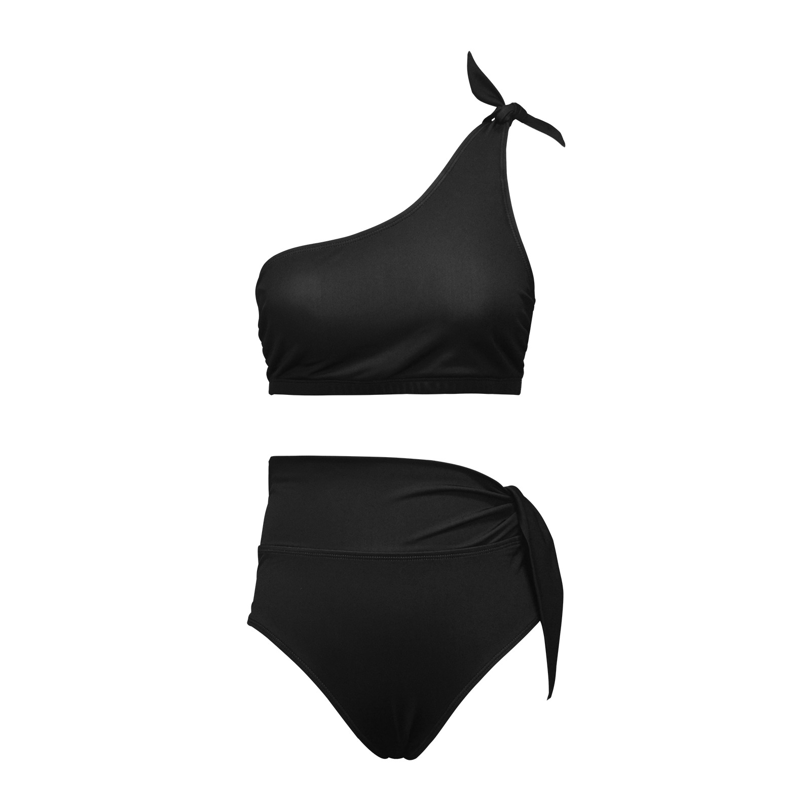 two piece black color bikini set for women online