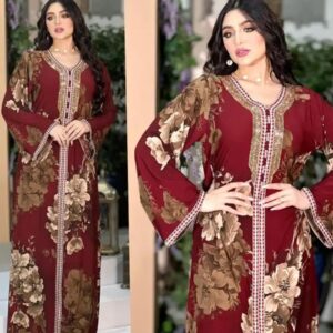 Luxury Kaftan with embroidery Eid Dress for Women in Dubai