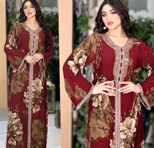 Luxury Kaftan with embroidery Eid Dress for Women in Dubai