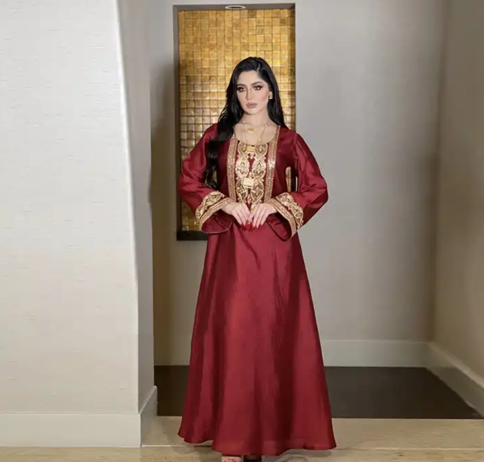 Red Color embroidered Party dresses for ladies in Dubai